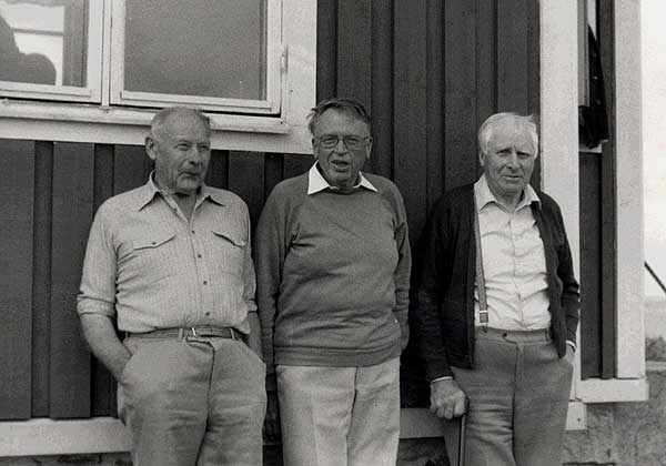 Från vänster: Carl- Gustav Granström, Helge Bjulén, Bror Silfverblad 